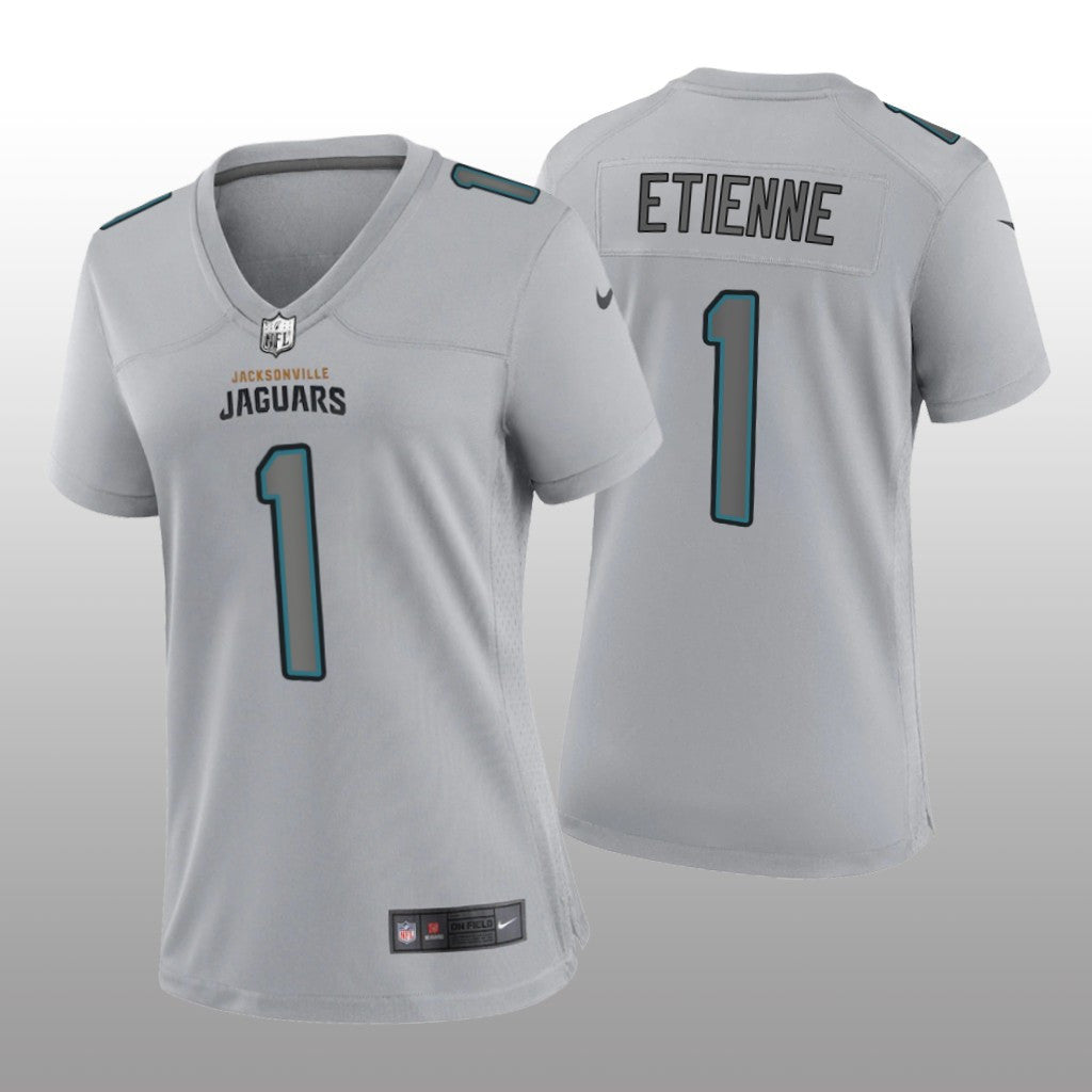 Jacksonville Jaguars Travis Etienne Gray Jersey Atmosphere Fashion Game Women's