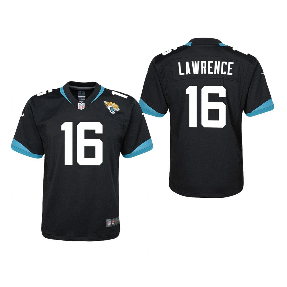 Jacksonville Jaguars Trevor Lawrence Black Jersey Game Youth