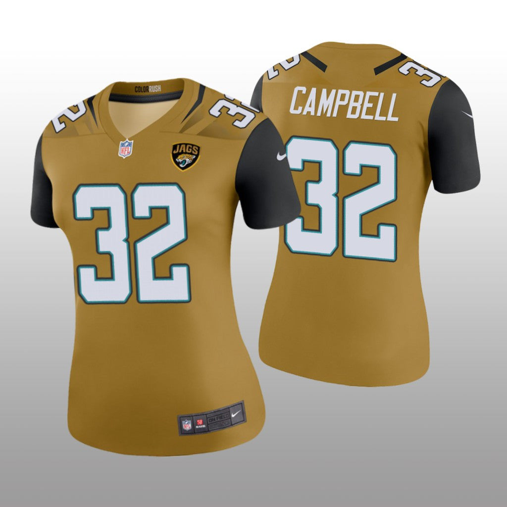 Jacksonville Jaguars Tyson Campbell Gold Jersey Color Rush Legend Women's