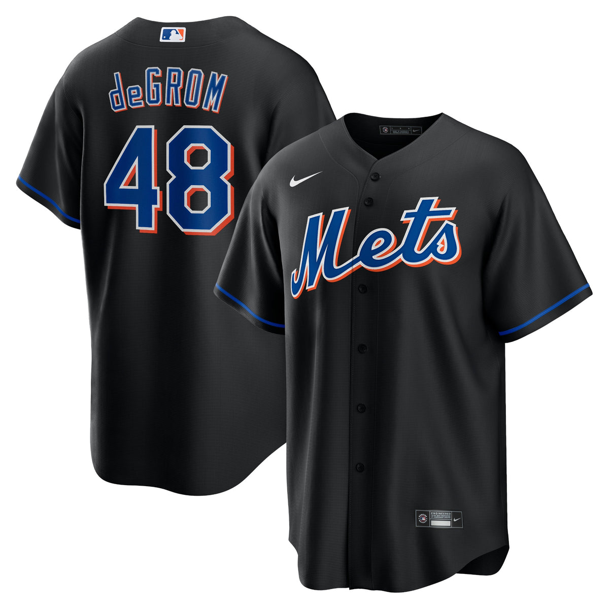 Jacob deGrom New York Mets Nike 2022 Alternate Replica Player Jersey Black