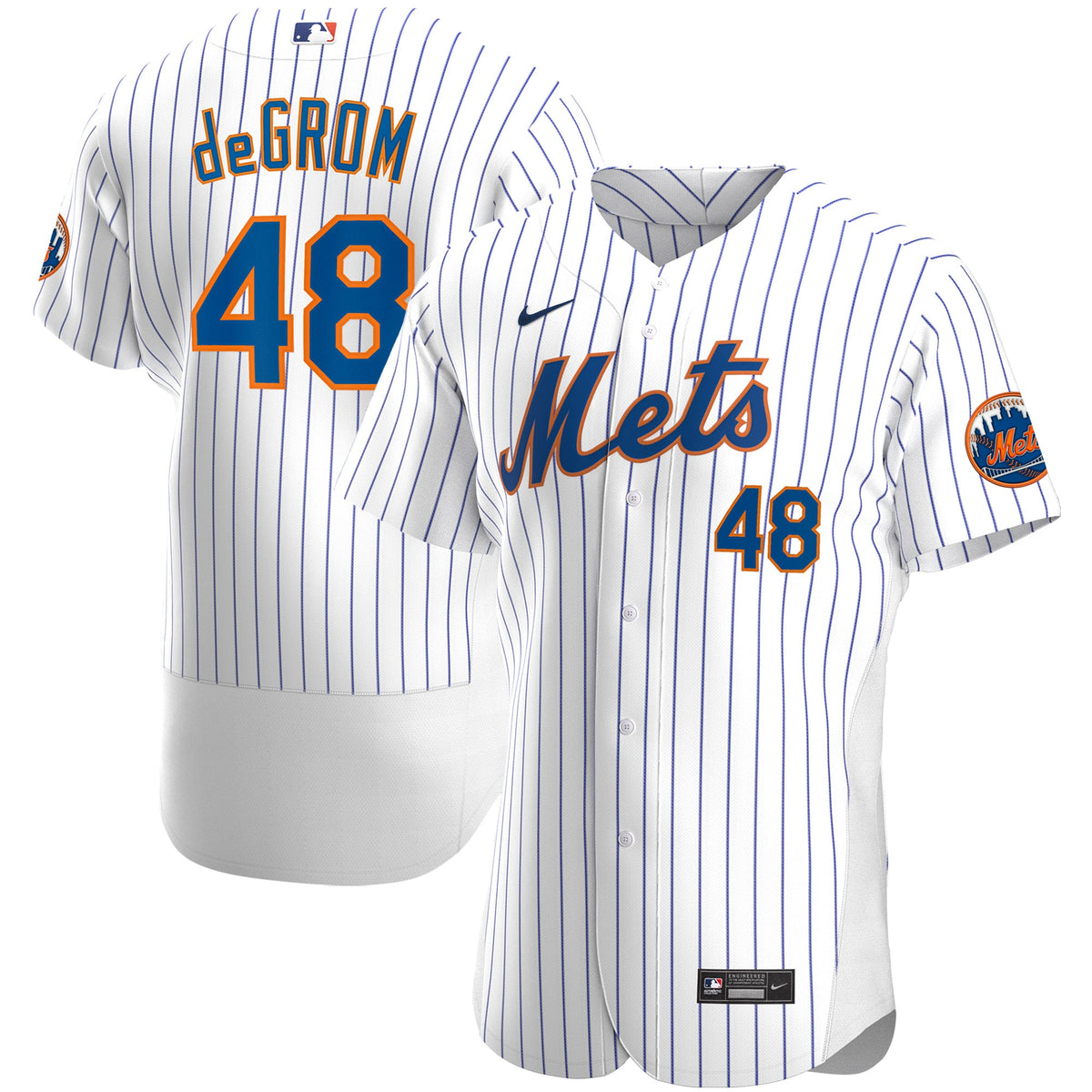 Jacob deGrom New York Mets Nike Home Authentic Player Jersey White