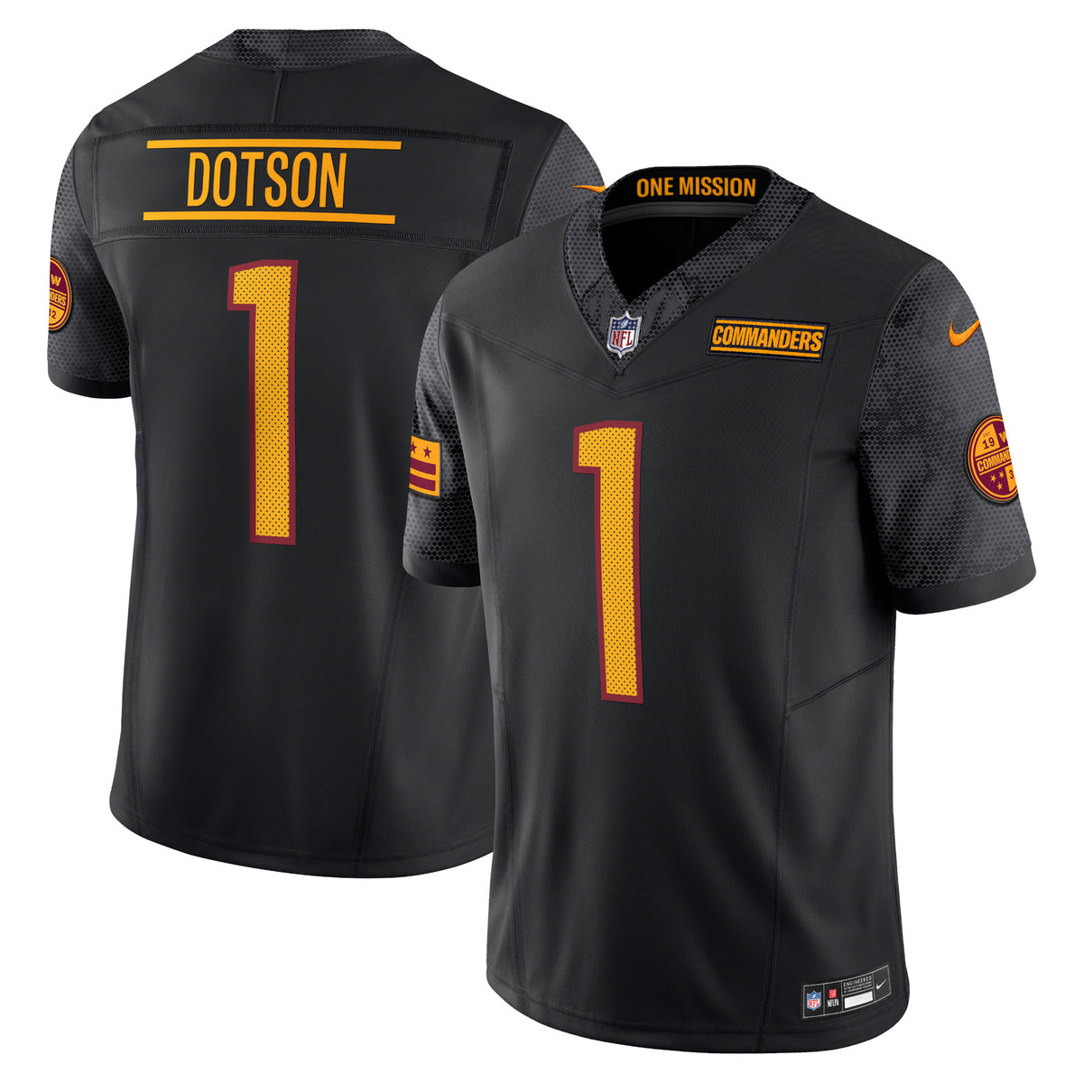 Jahan Dotson Washington Commanders Nike Alternate Vapor F.U.S.E. Limited Jersey Black