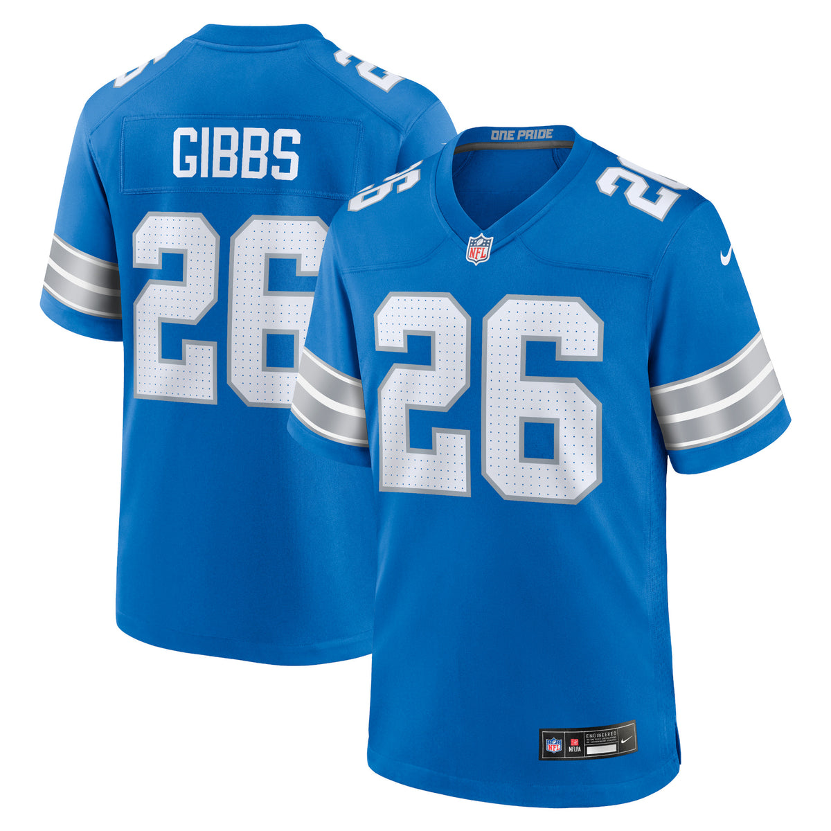 Jahmyr Gibbs Detroit Lions Nike Game Jersey Blue