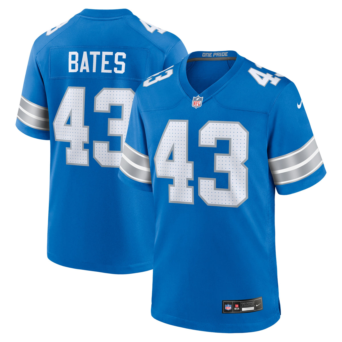 Jake Bates Detroit Lions Nike Team Game Jersey Blue
