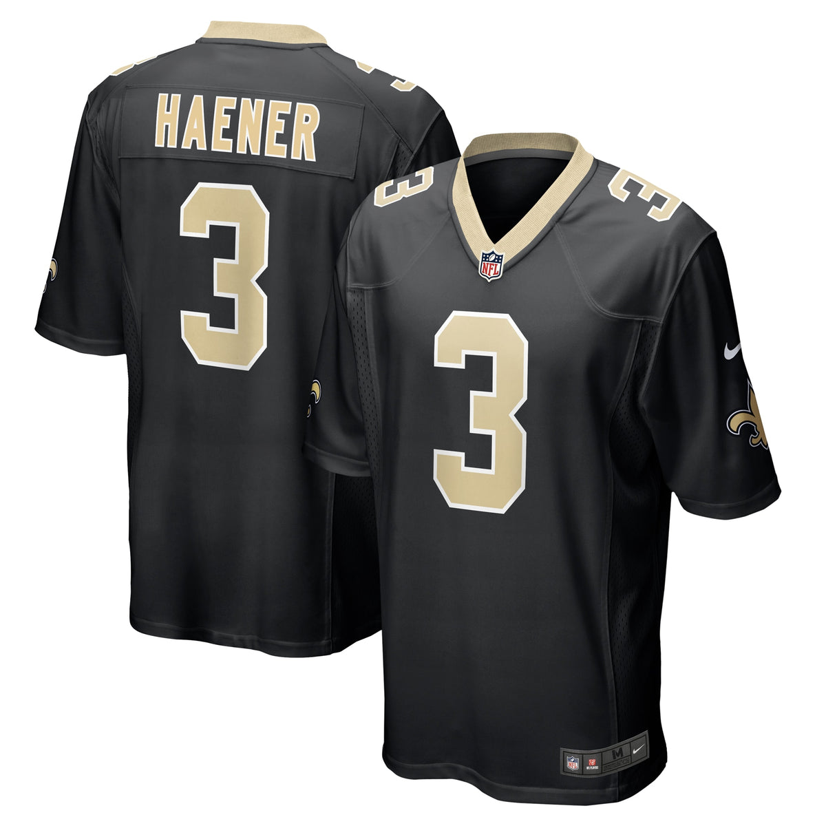 Jake Haener New Orleans Saints Nike Team Game Jersey Black