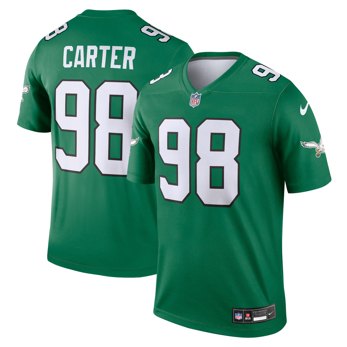 Jalen Carter Philadelphia Eagles Nike Alternate Legend Jersey Kelly Green