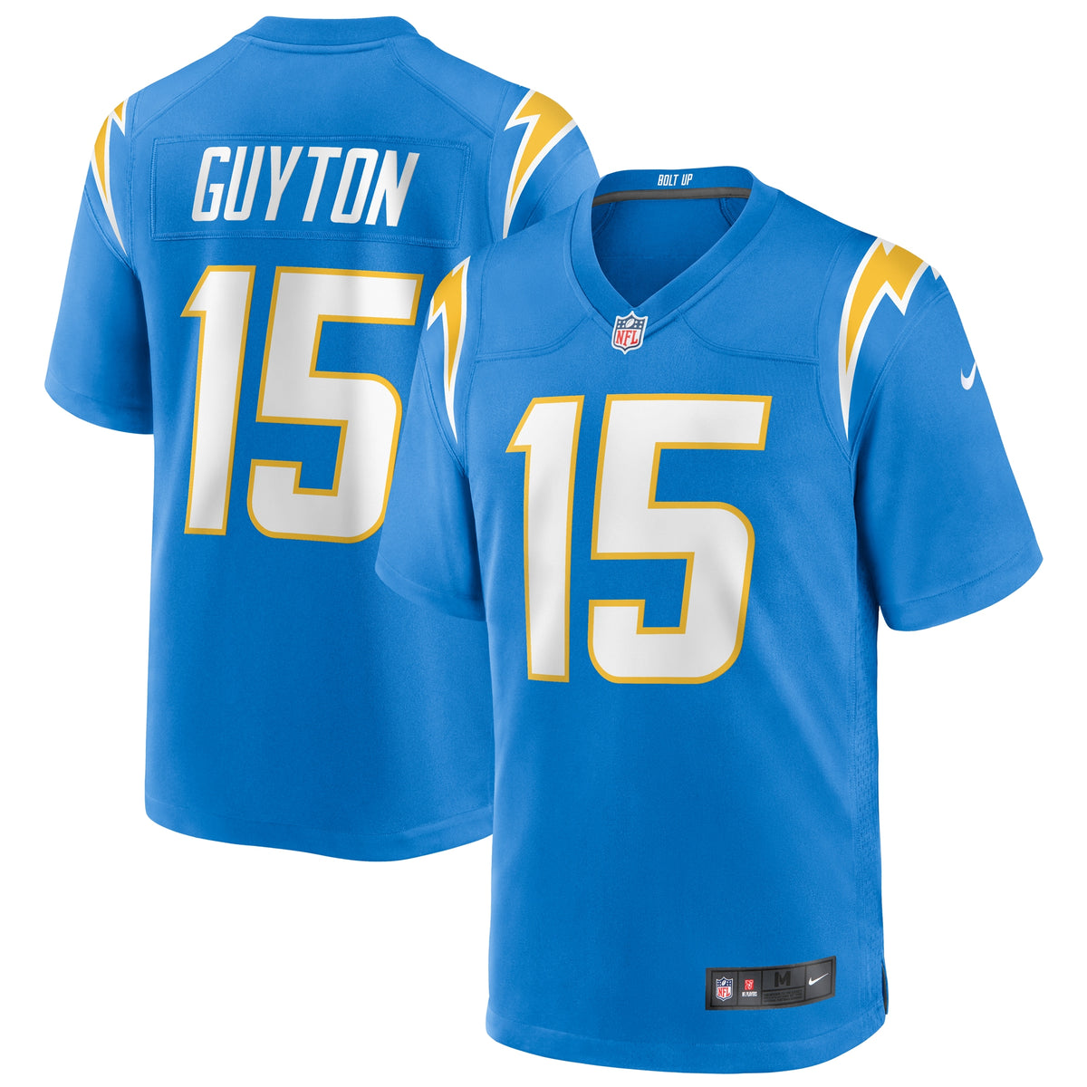 Jalen Guyton Los Angeles Chargers Nike Game Player Jersey Powder Blue