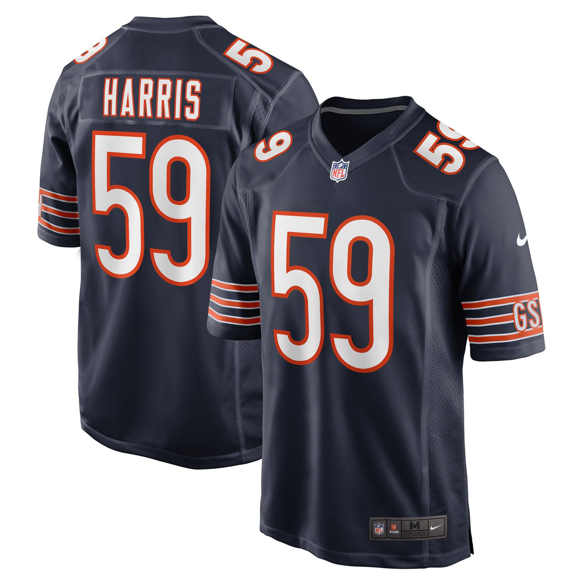 Jalen Harris Chicago Bears Nike Team Game Jersey Navy