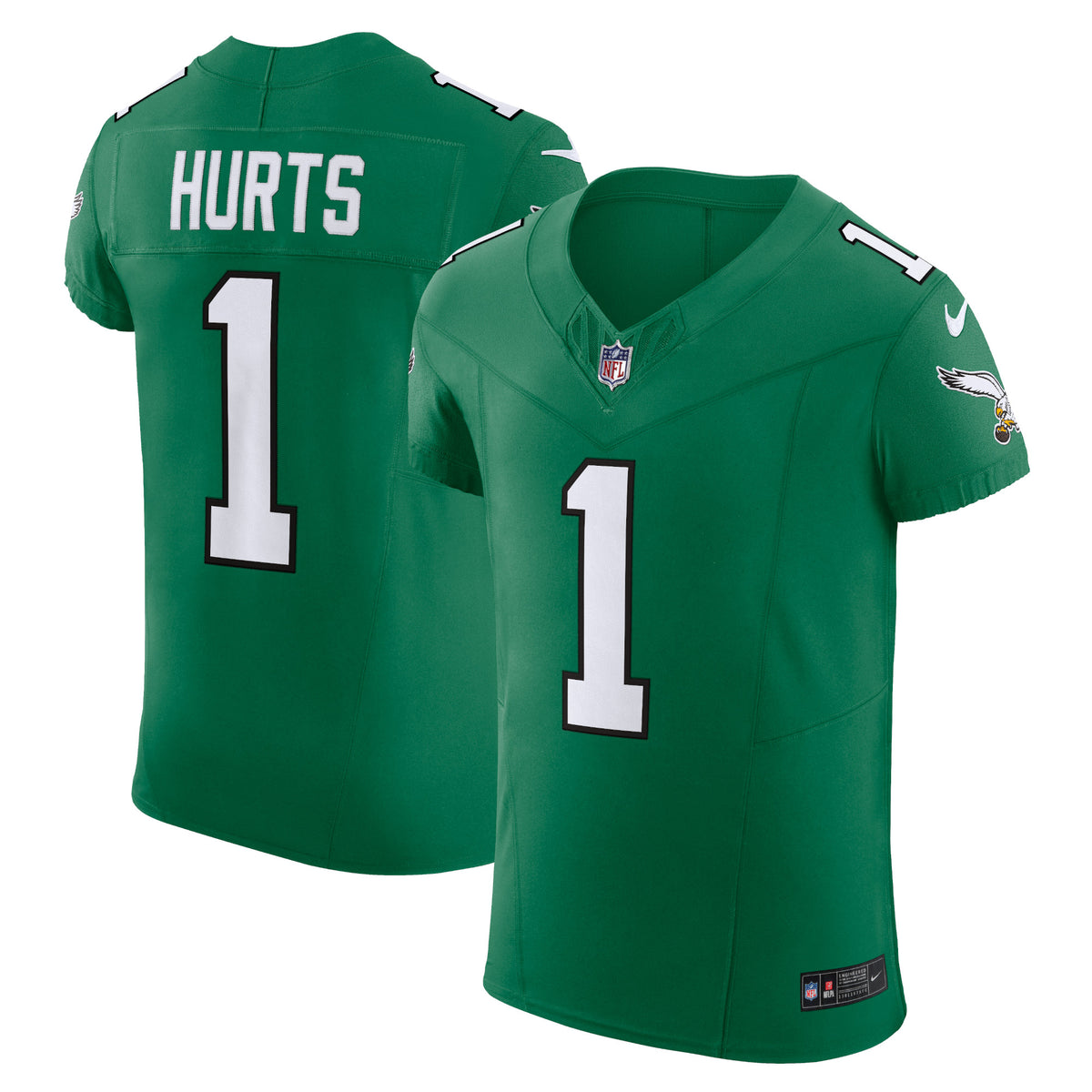 Jalen Hurts Philadelphia Eagles Nike 2nd Alternate Vapor F.U.S.E. Elite Jersey Kelly Green