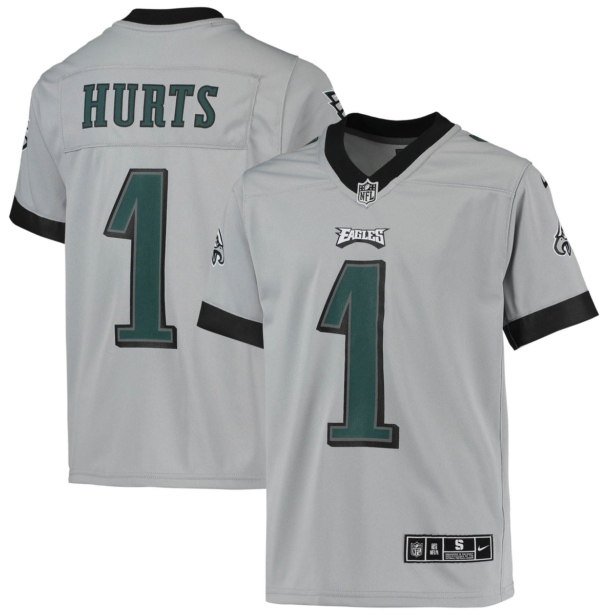 Jalen Hurts Philadelphia Eagles Nike Youth Inverted Team Game Jersey Silver