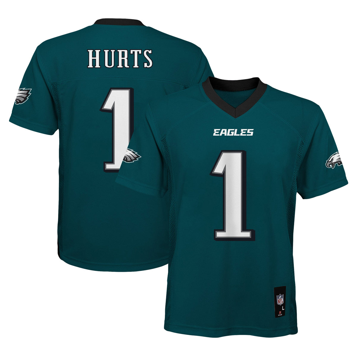Jalen Hurts Philadelphia Eagles Youth Replica Player Jersey Midnight Green