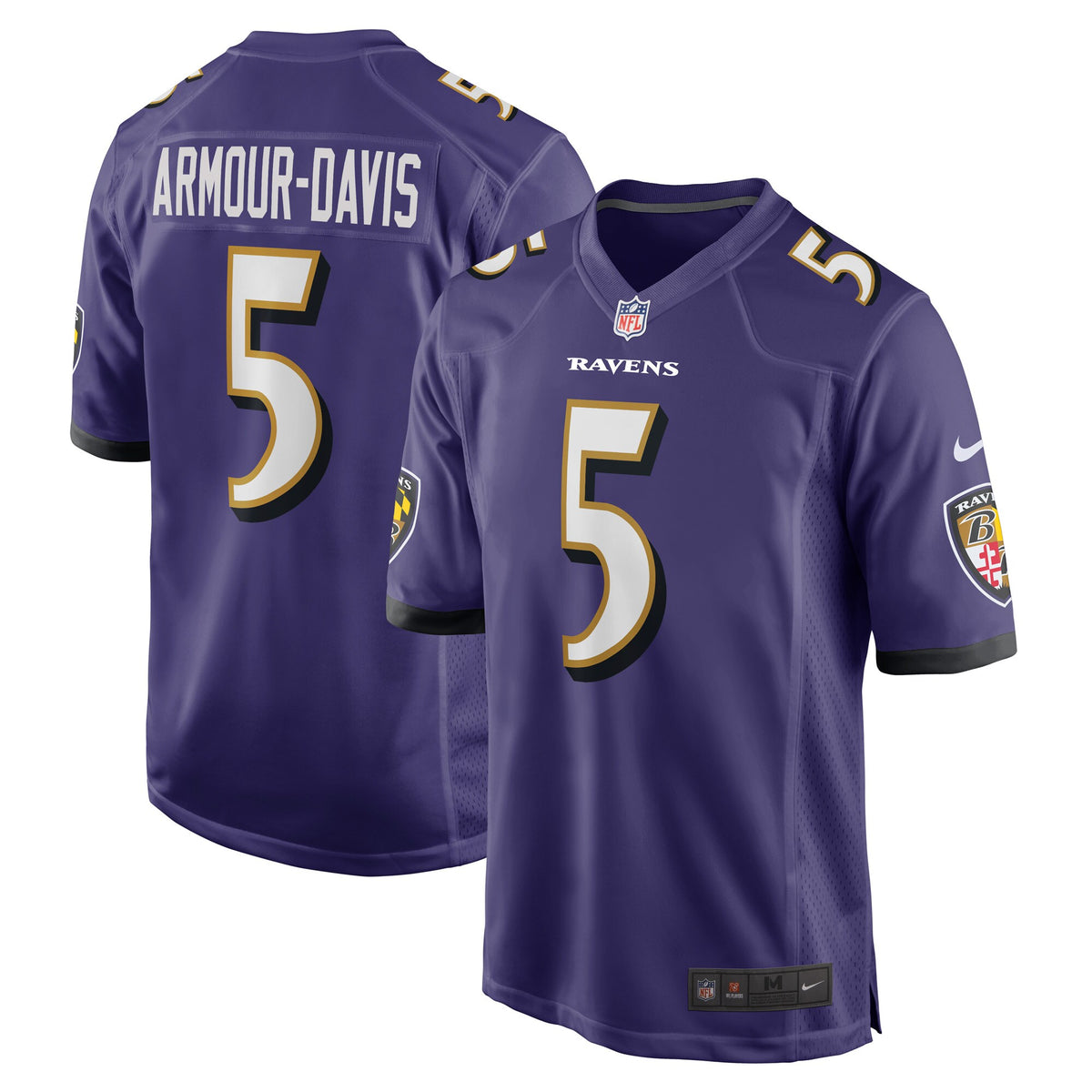 Jalyn Armour-Davis Baltimore Ravens Nike Game Player Jersey Purple