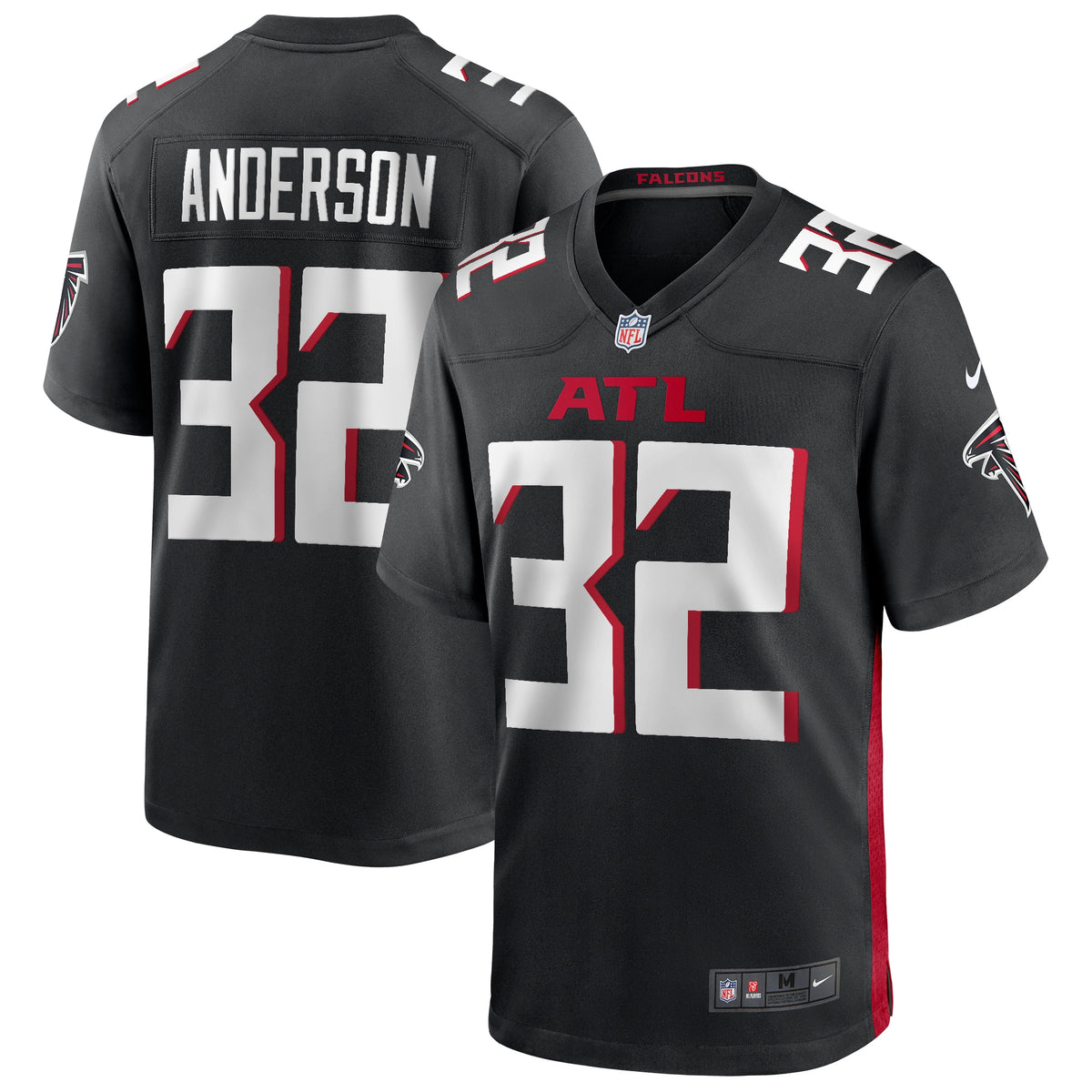 Jamal Anderson Atlanta Falcons Nike Game Retired Player Jersey Black