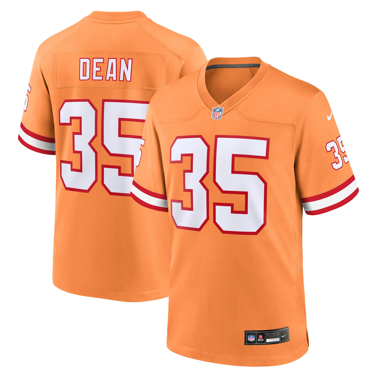 Jamel Dean Tampa Bay Buccaneers Nike Throwback Game Jersey Orange