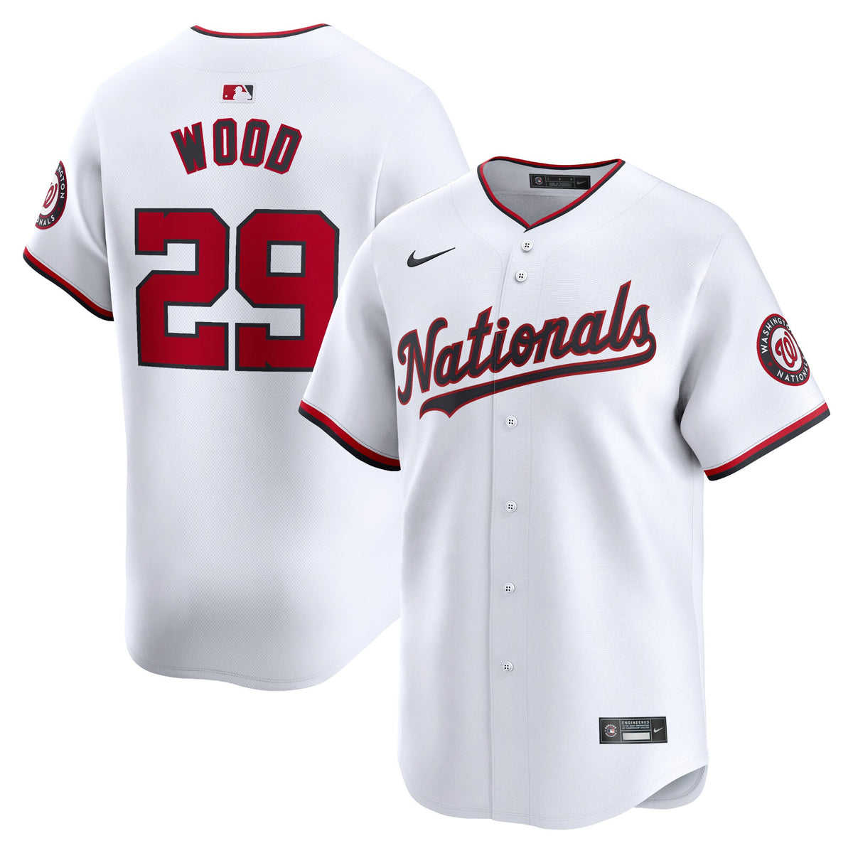 James Wood Washington Nationals Nike Youth Home Limited Player Jersey White