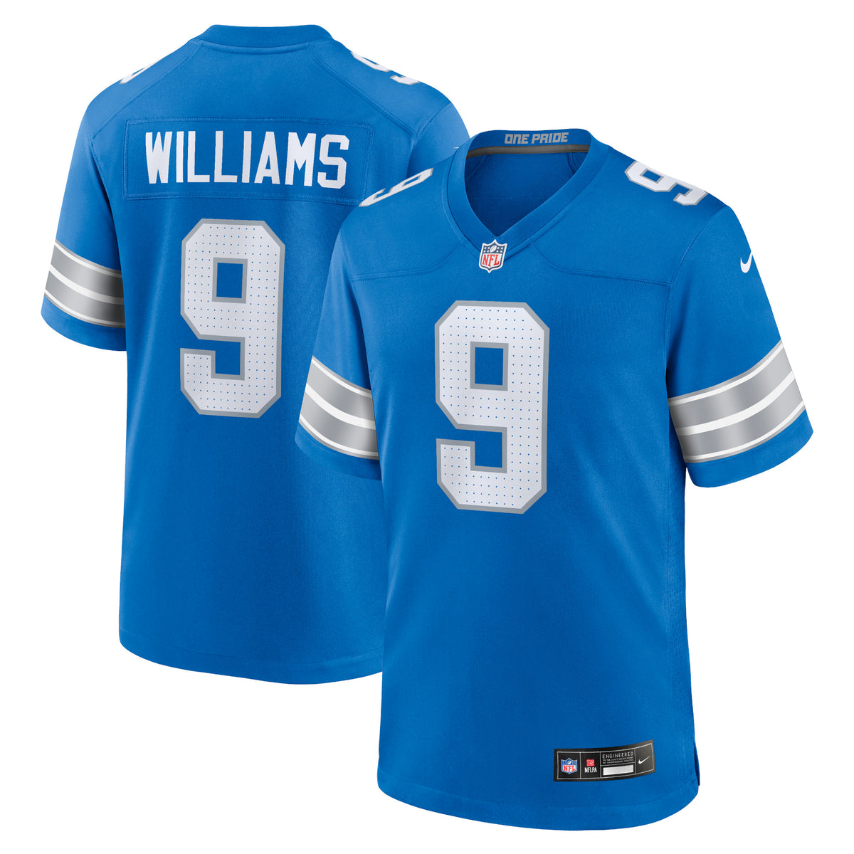 Jameson Williams Detroit Lions Nike Game Jersey Blue