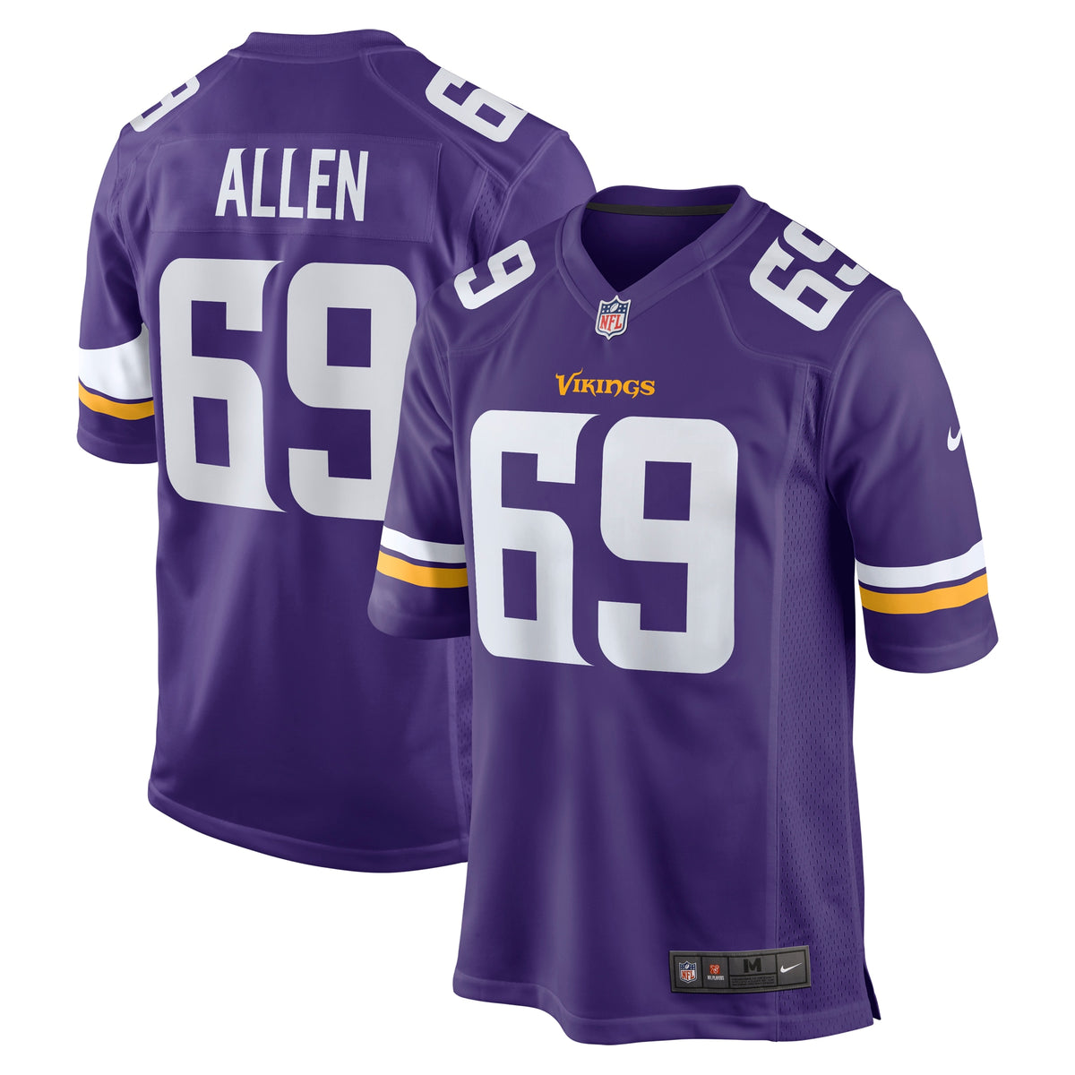 Jared Allen Minnesota Vikings Nike Retired Player Game Jersey Purple