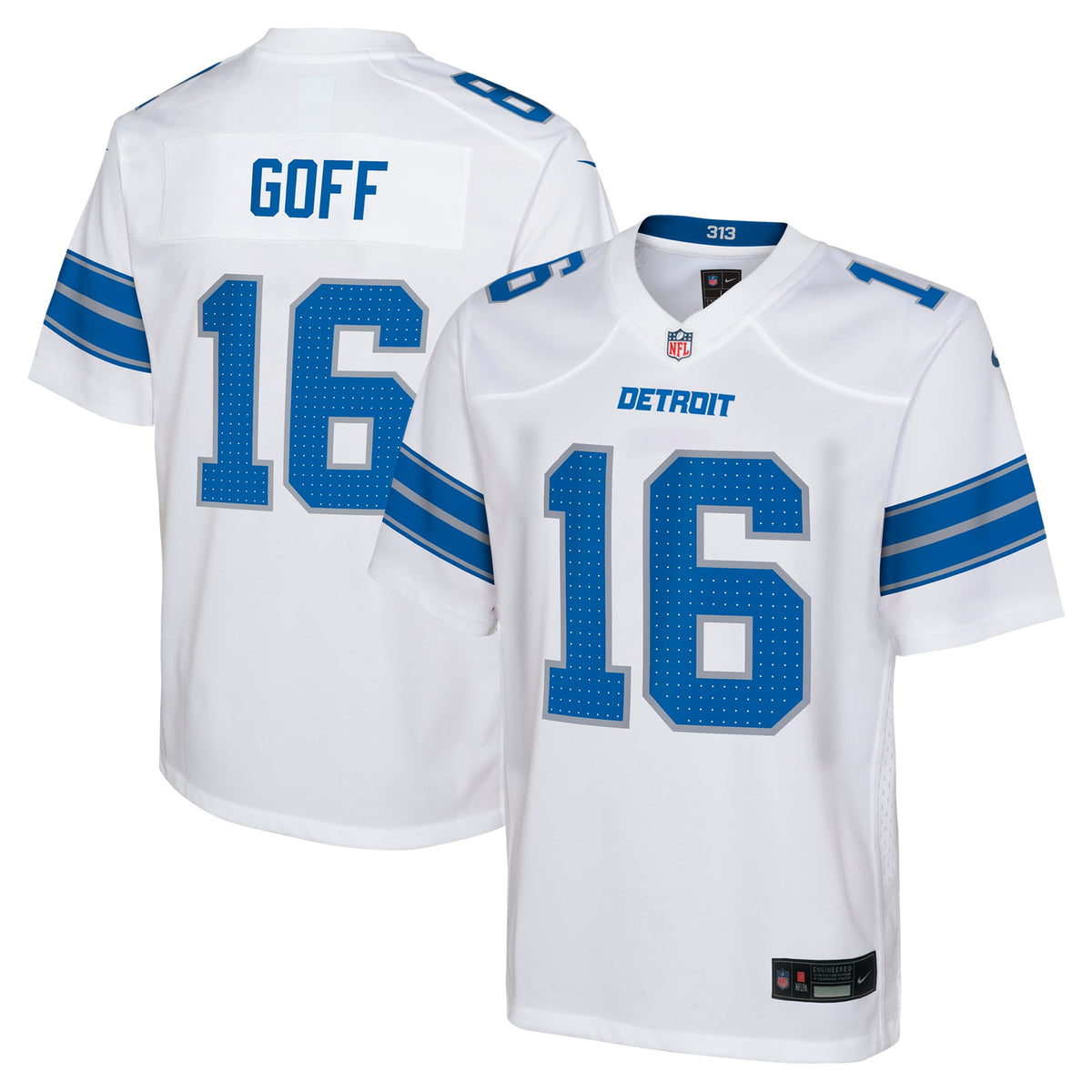 Jared Goff Detroit Lions Nike Youth Player Game Jersey White