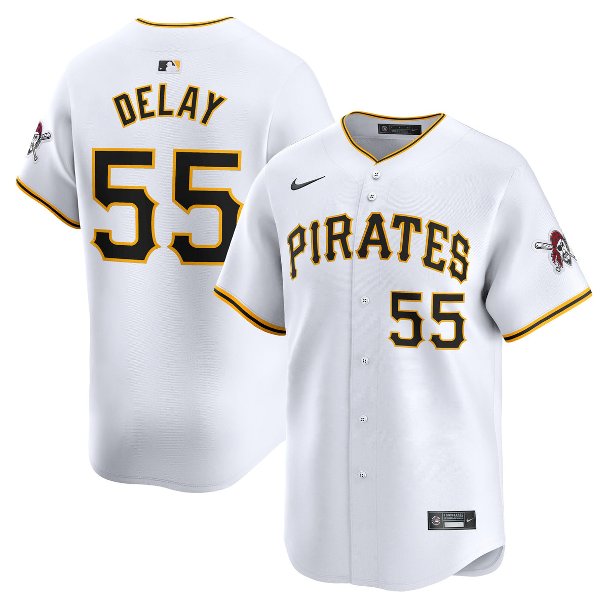 Jason Delay Pittsburgh Pirates Nike Home Limited Player Jersey White