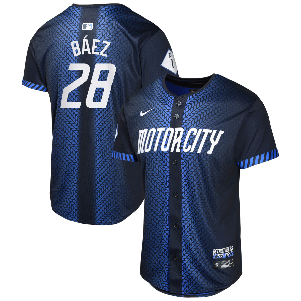 Javier Baez Detroit Tigers Nike Youth 2024 City Connect Limited Jersey Navy