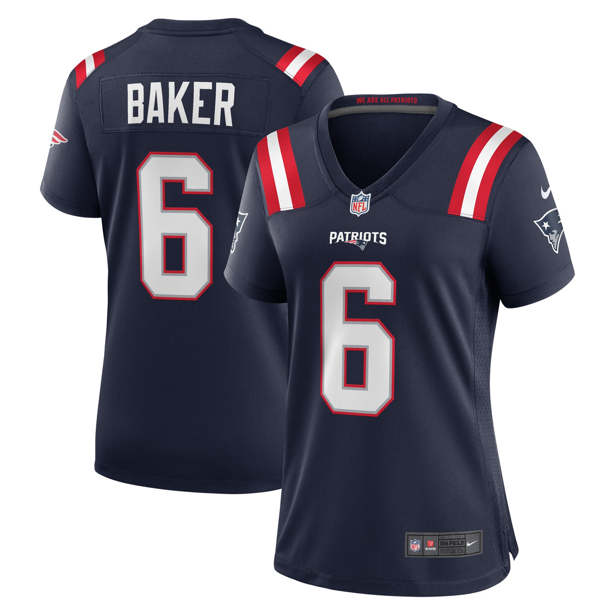 Javon Baker New England Patriots Nike Women's Team Game Jersey Navy