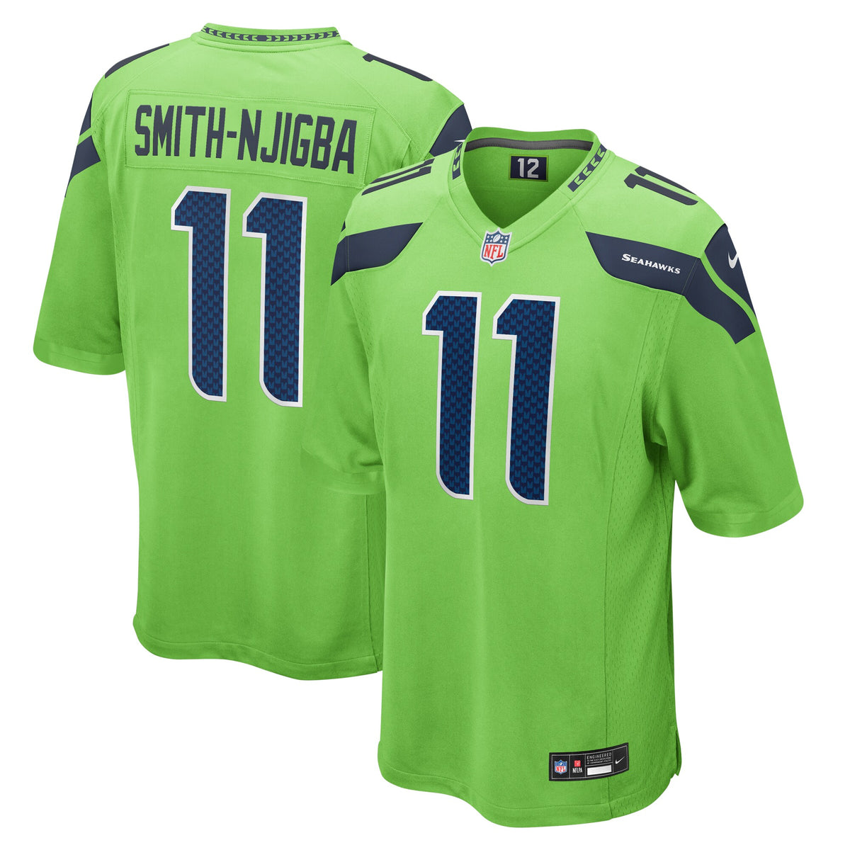 Jaxon Smith-Njigba Seattle Seahawks Nike Game Jersey Neon Green