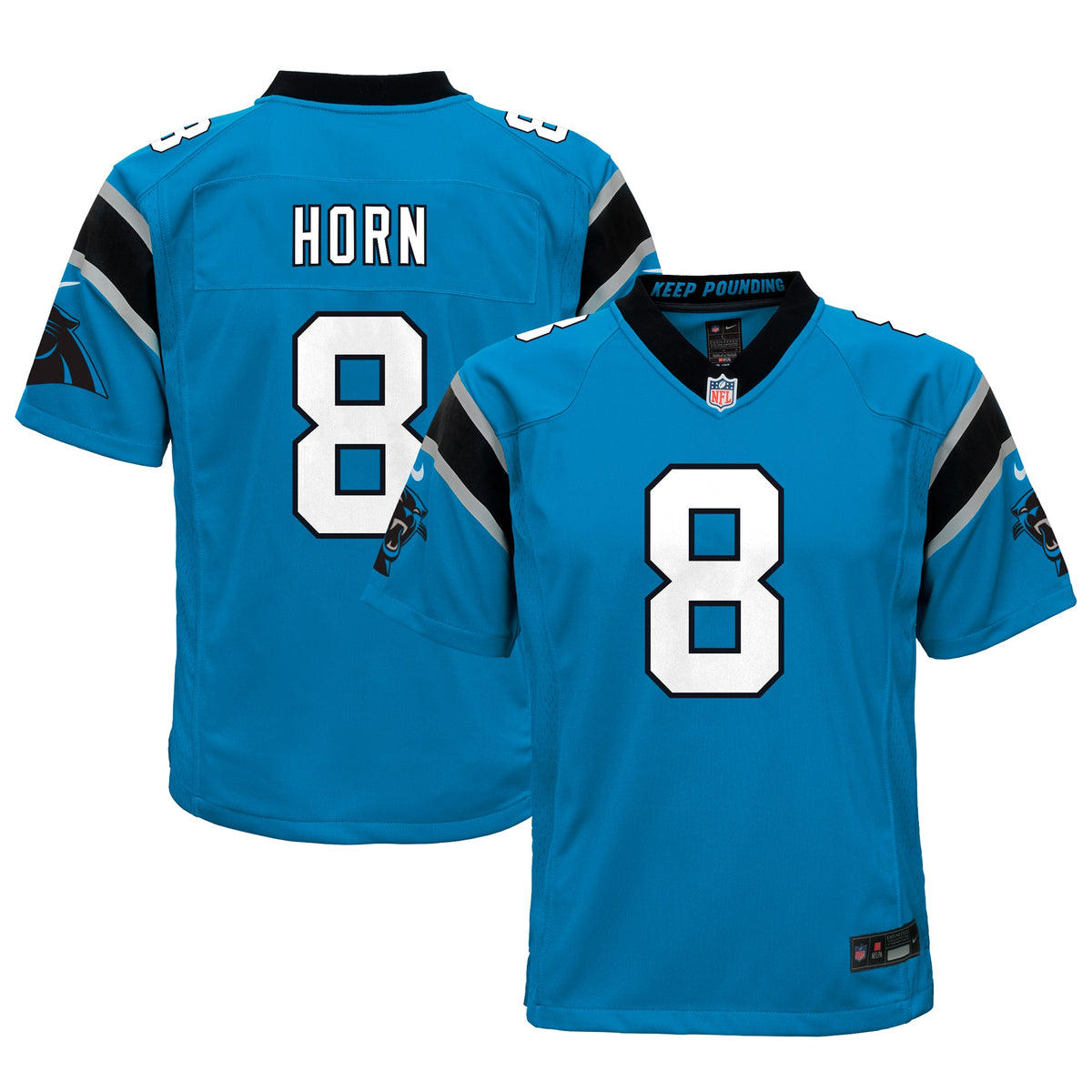 Jaycee Horn Carolina Panthers Nike Youth Game Jersey Blue