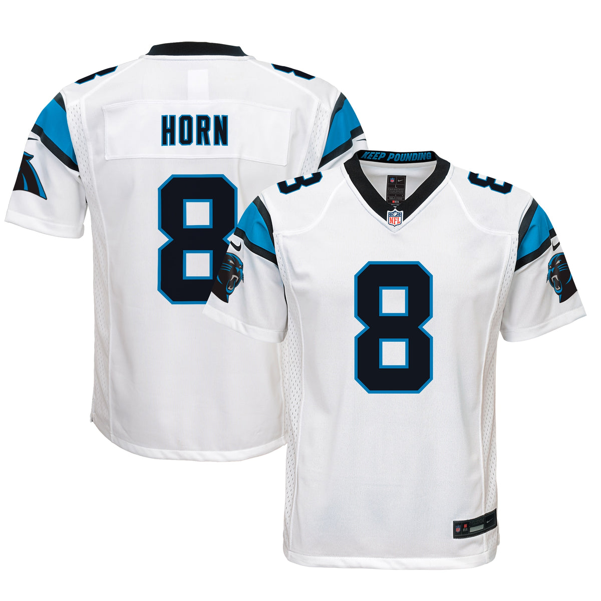 Jaycee Horn Carolina Panthers Nike Youth Game Jersey White