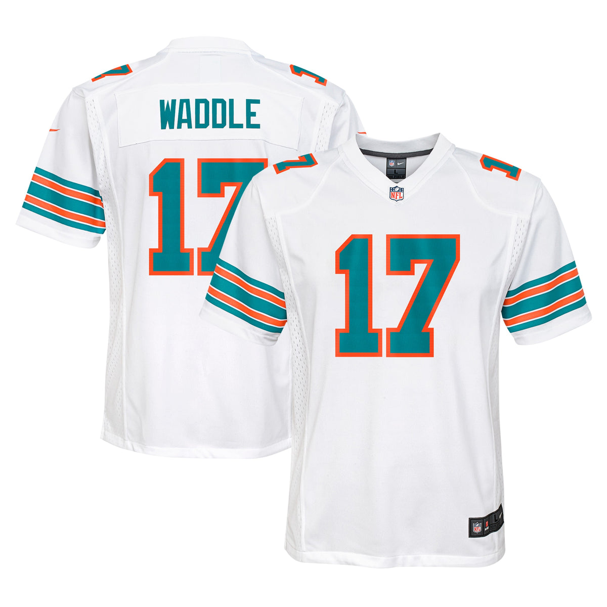 Jaylen Waddle Miami Dolphins Nike Youth Alternate Player Game Jersey White