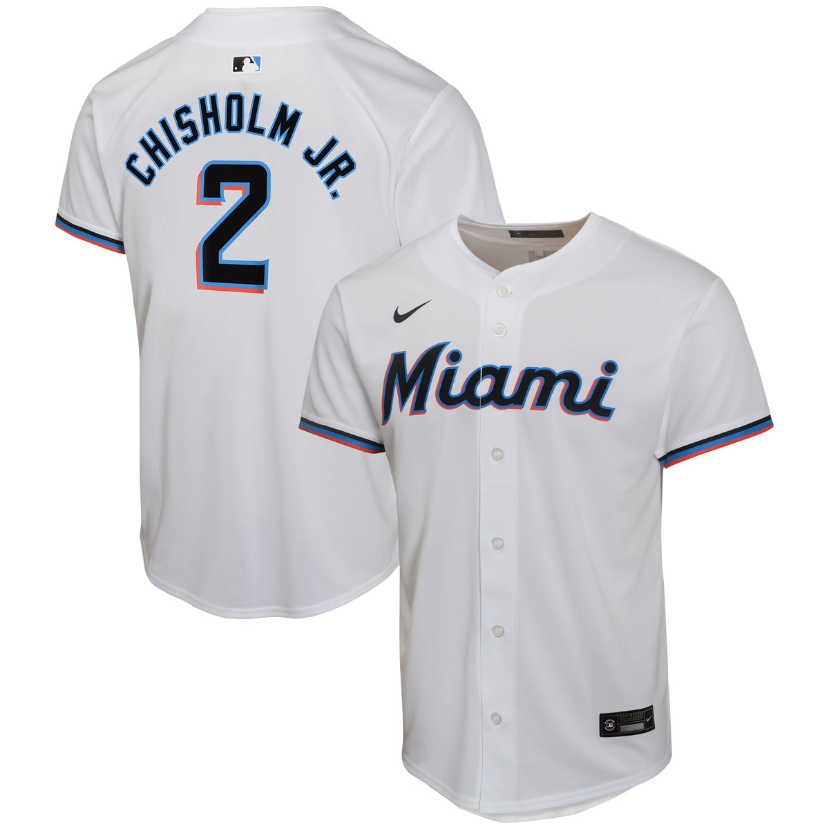 Jazz Chisholm Jr. Miami Marlins Nike Youth Home Game Player Jersey White