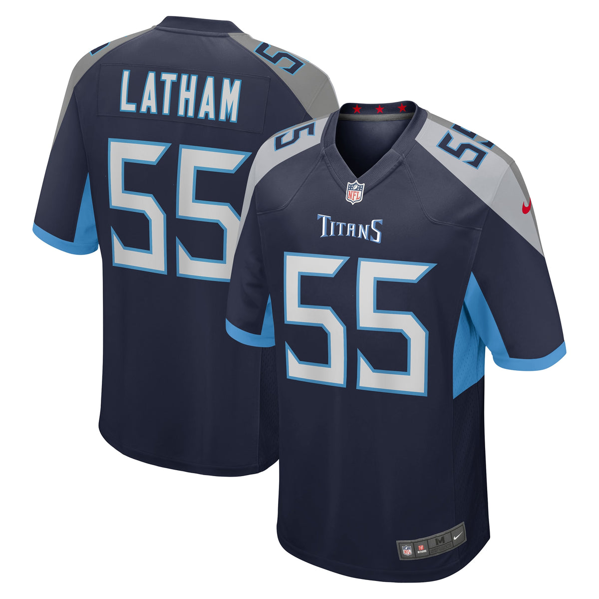 JC Latham Tennessee Titans Nike 2024 NFL Draft First Round Pick Player Game Jersey Navy