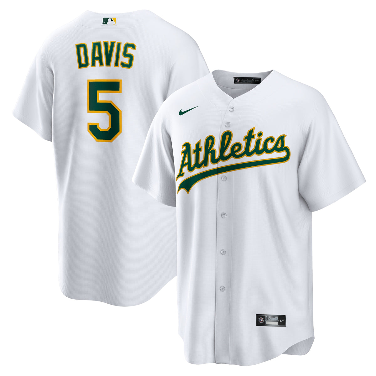 JD Davis Oakland Athletics Nike Home Replica Jersey White