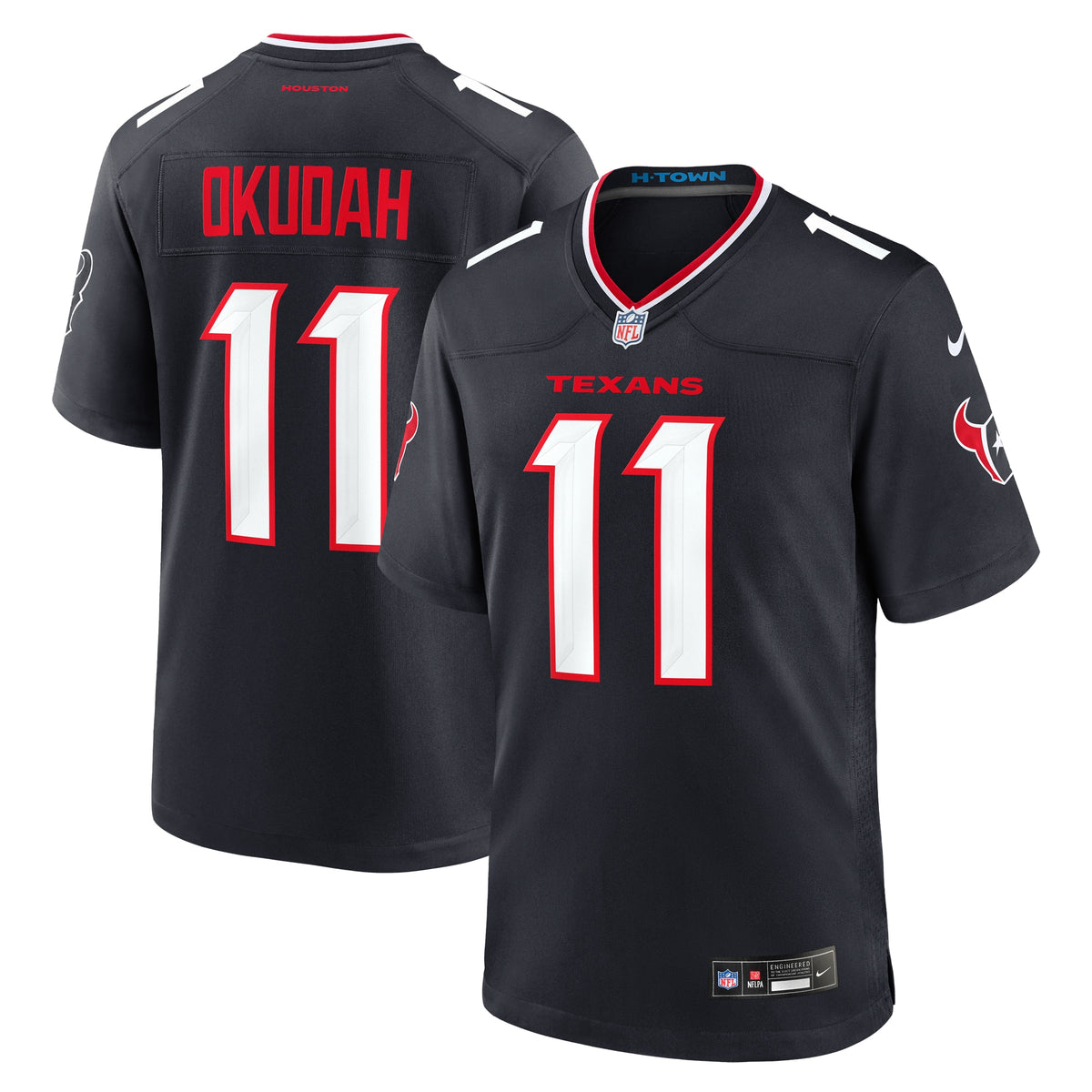 Jeff Okudah Houston Texans Nike Team Game Jersey Navy