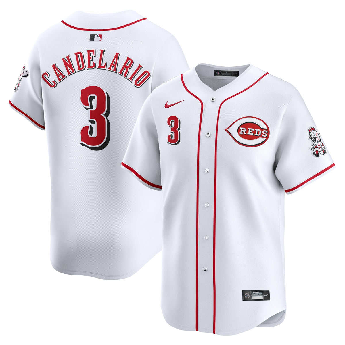 Jeimer Candelario Cincinnati Reds Nike Home Limited Player Jersey White