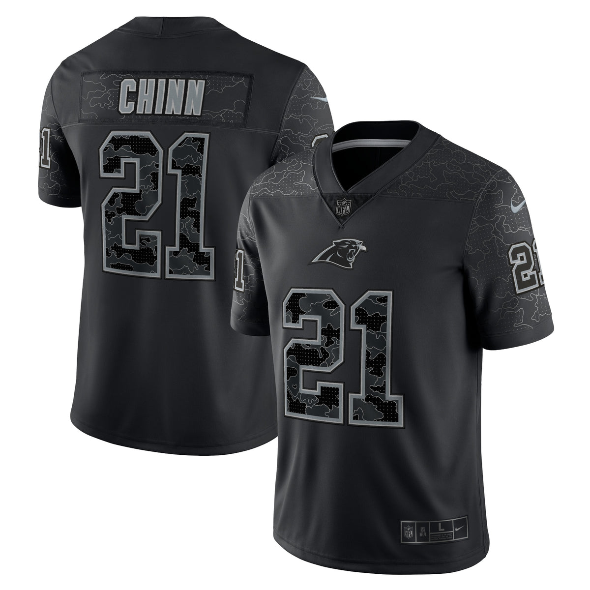 Jeremy Chinn Carolina Panthers Nike RFLCTV Limited Jersey Black