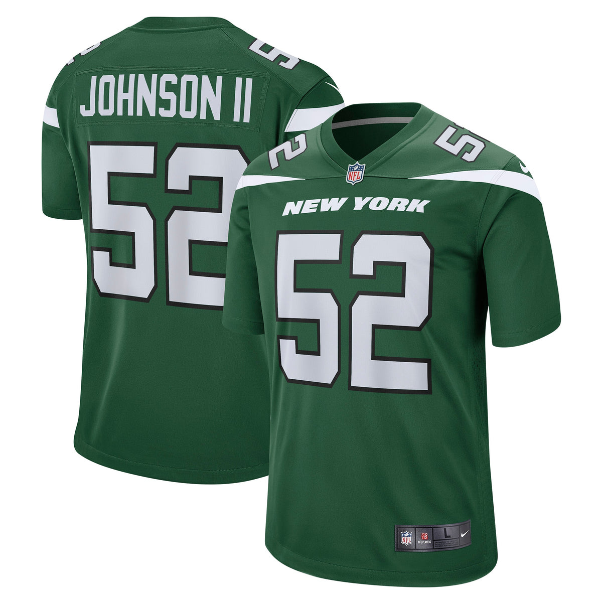 Jermaine Johnson II New York Jets Nike Player Game Jersey Green
