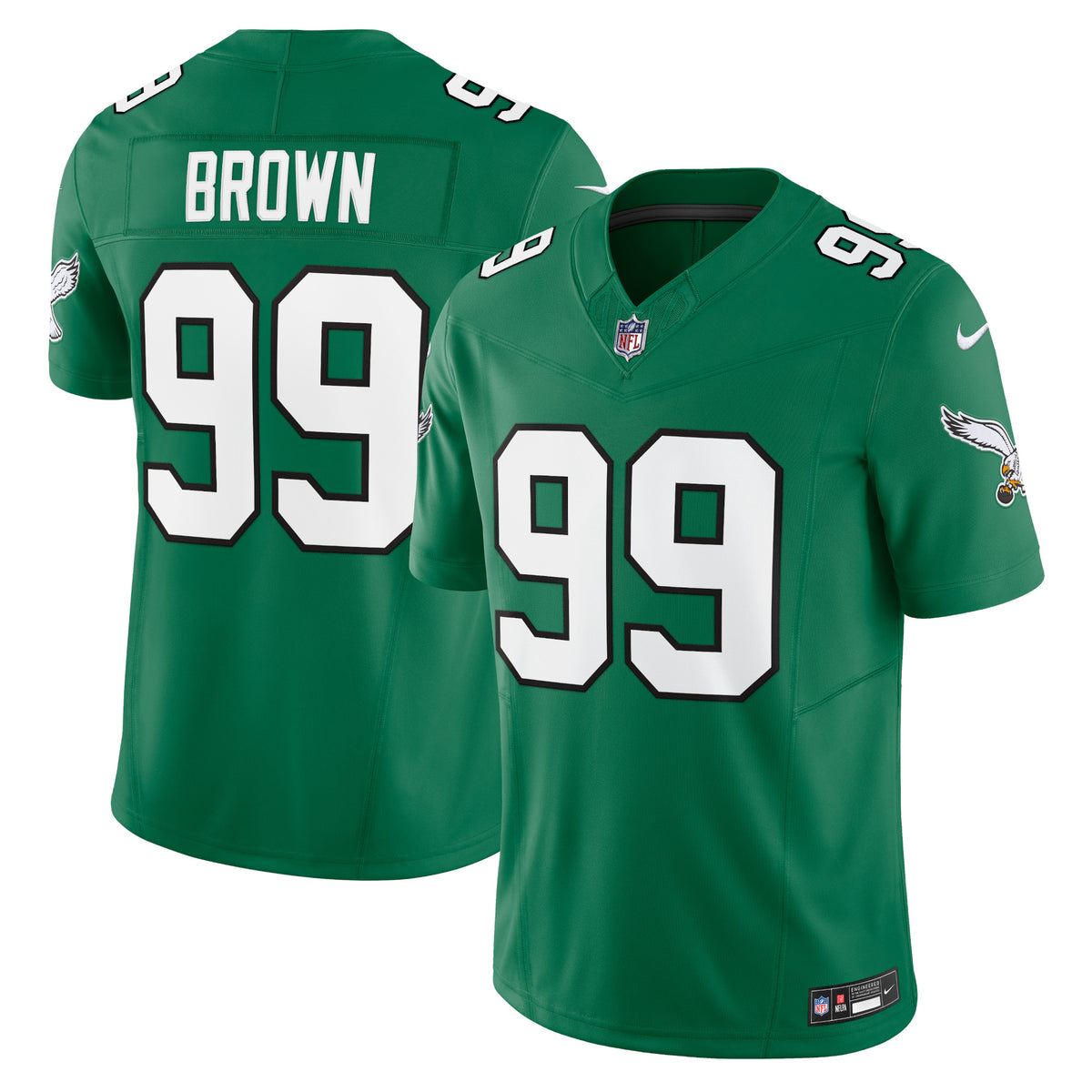 Jerome Brown Philadelphia Eagles Nike Alternate Vapor F.U.S.E. Limited Jersey Kelly Green