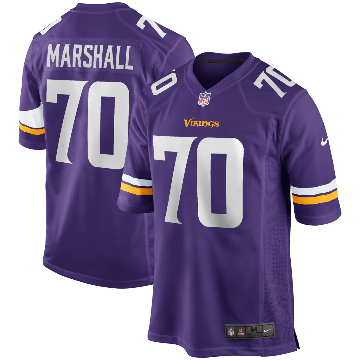 Jim Marshall Minnesota Vikings Nike Game Retired Player Jersey Purple
