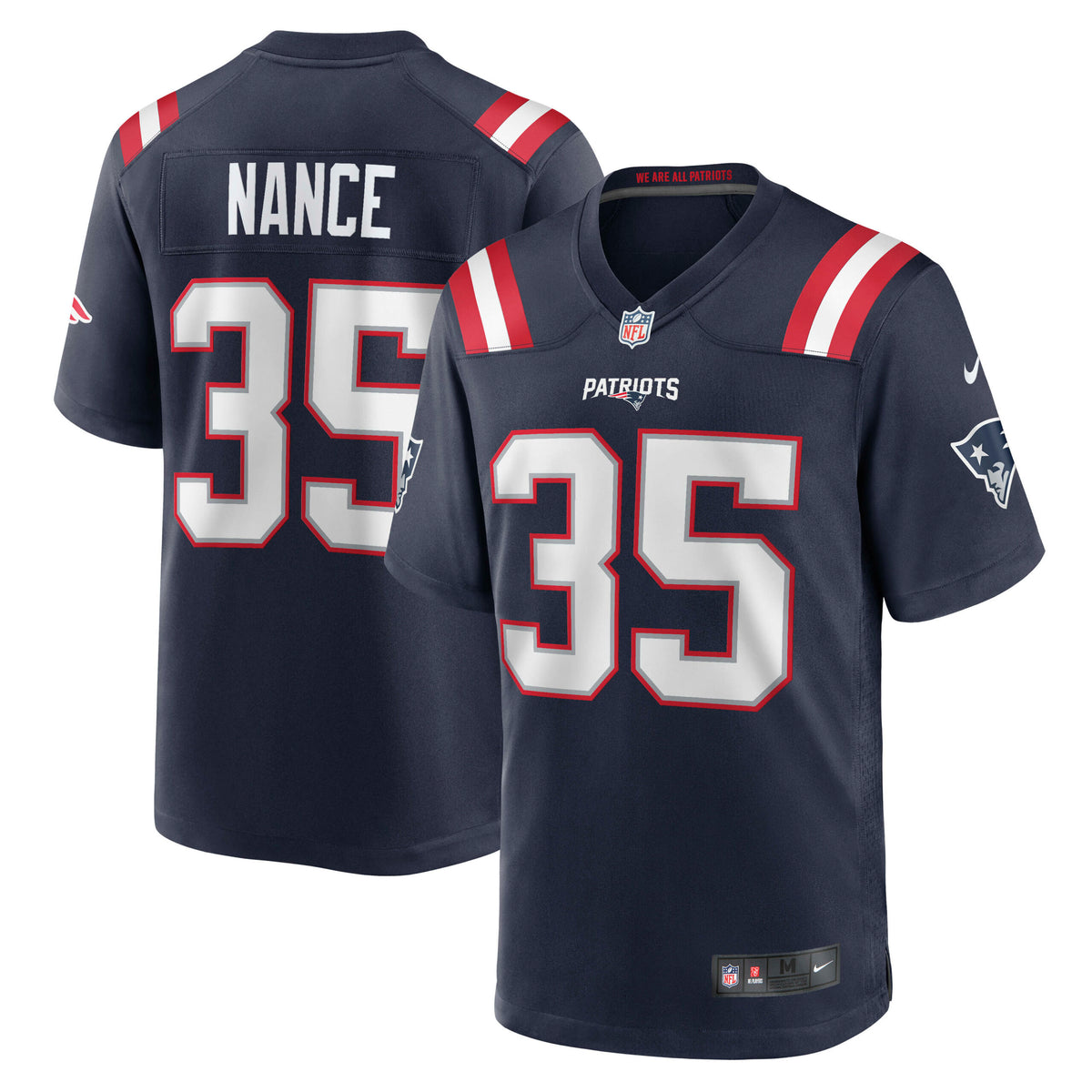 Jim Nance New England Patriots Nike Retired Player Jersey Navy