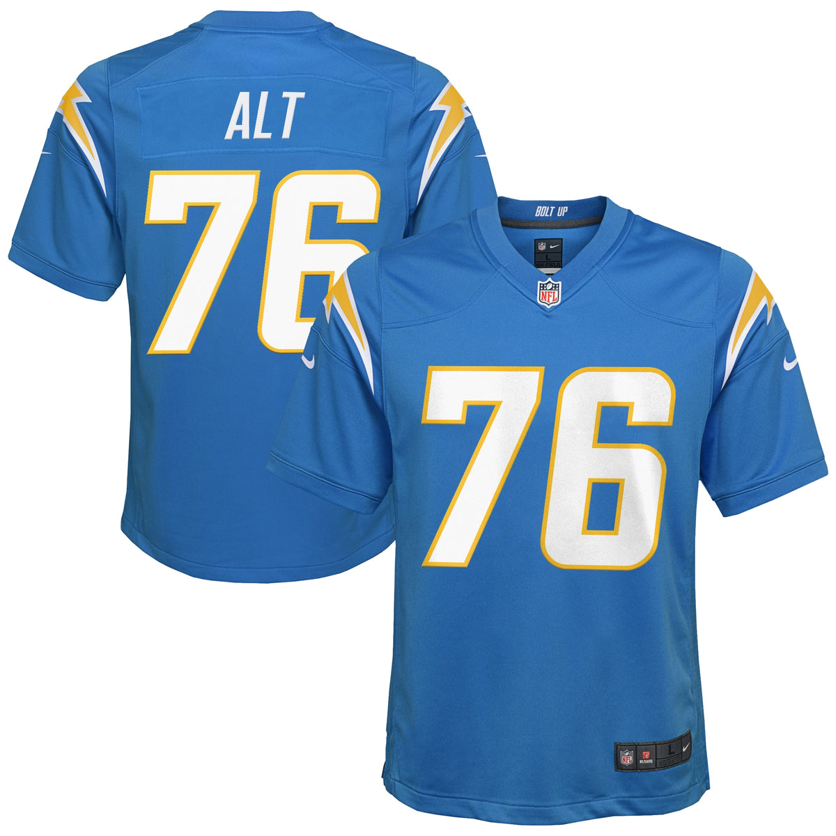 Joe Alt Los Angeles Chargers Nike Youth 2024 NFL Draft First Round Pick Player Game Jersey Powder Blue