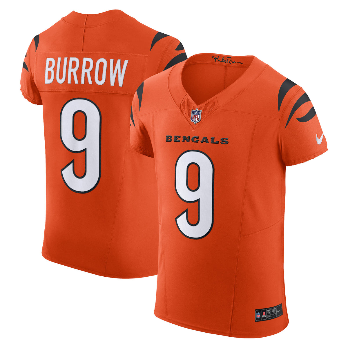 Joe Burrow Cincinnati Bengals Nike Vapor F.U.S.E. Elite Jersey Orange
