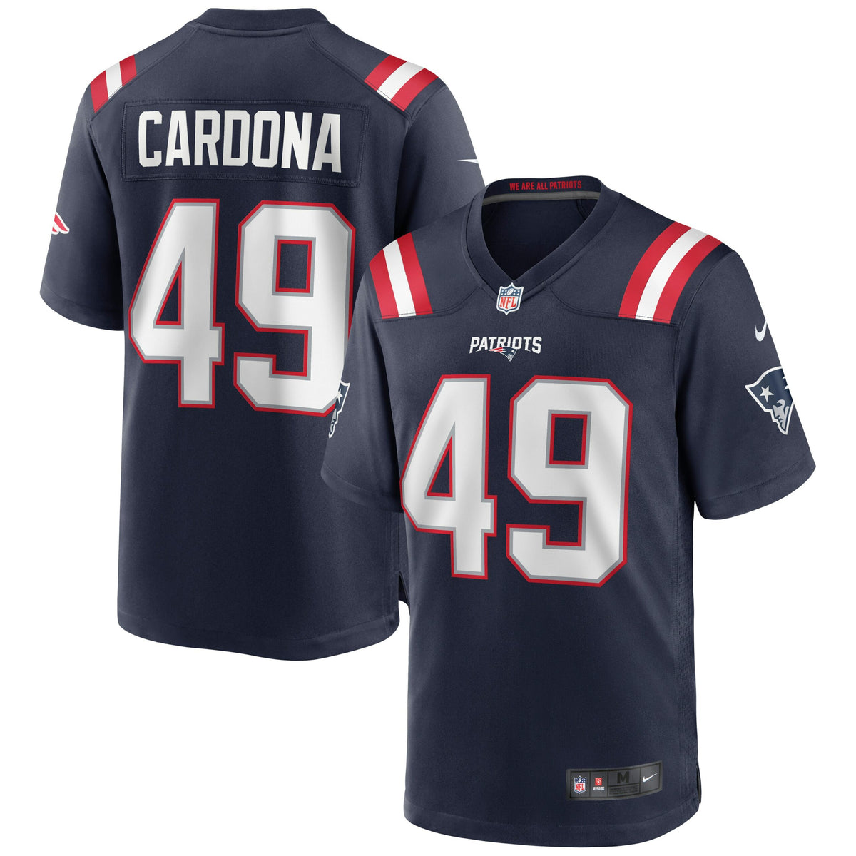 Joe Cardona New England Patriots Nike Game Jersey Navy