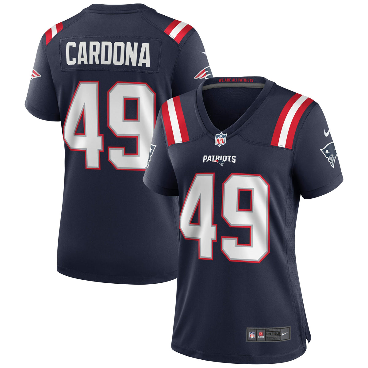 Joe Cardona New England Patriots Nike Women's Game Jersey Navy