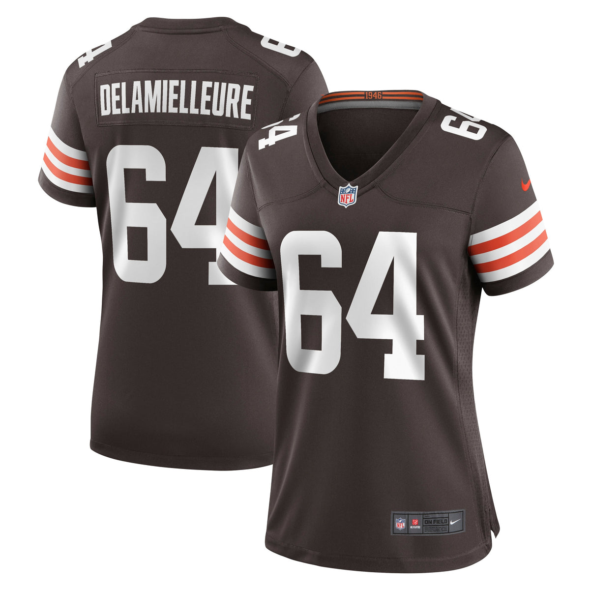Joe DeLamielleure Cleveland Browns Nike Women's Game Retired Player Jersey Brown