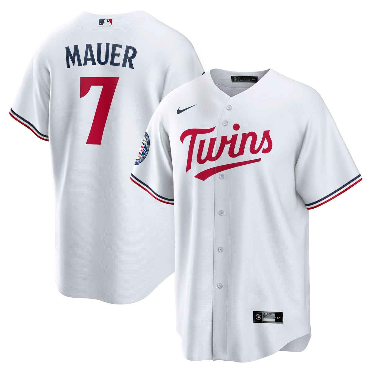 Joe Mauer Minnesota Twins Nike 2024 Baseball Hall of Fame Home Replica Player Jersey White