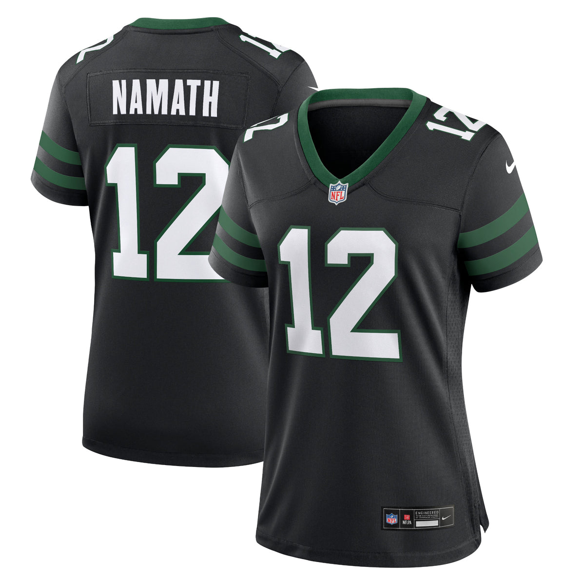Joe Namath New York Jets Nike Women's Retired Player Alternate Game Jersey Legacy Black