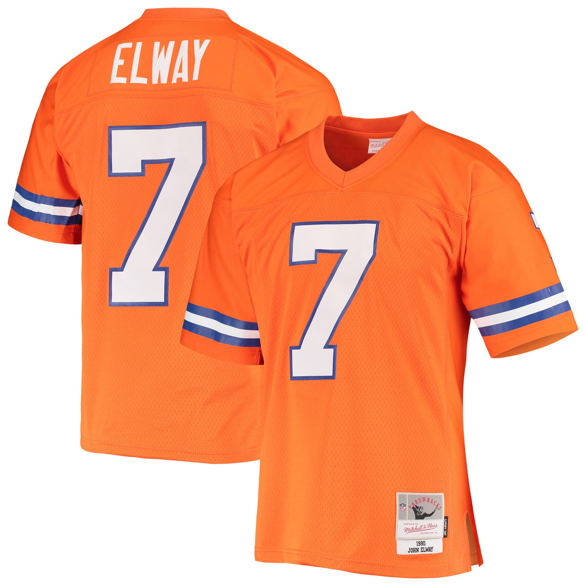 John Elway Denver Broncos Mitchell Ness 1990 Legacy Replica Jersey Orange