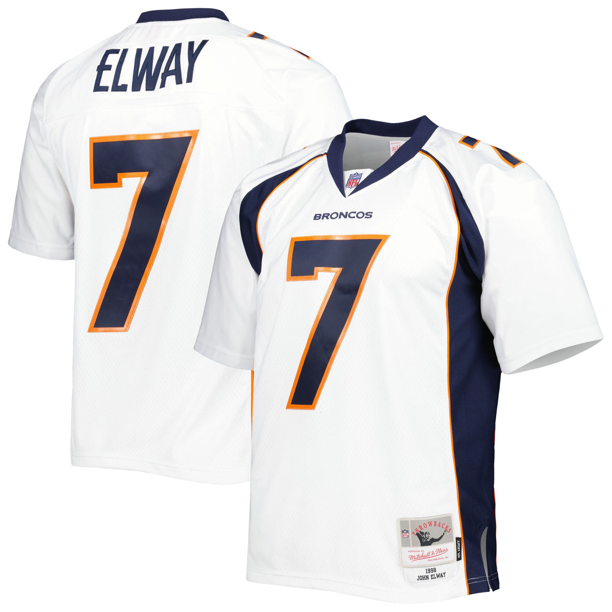 John Elway Denver Broncos Mitchell Ness 1998 Legacy Replica Jersey White
