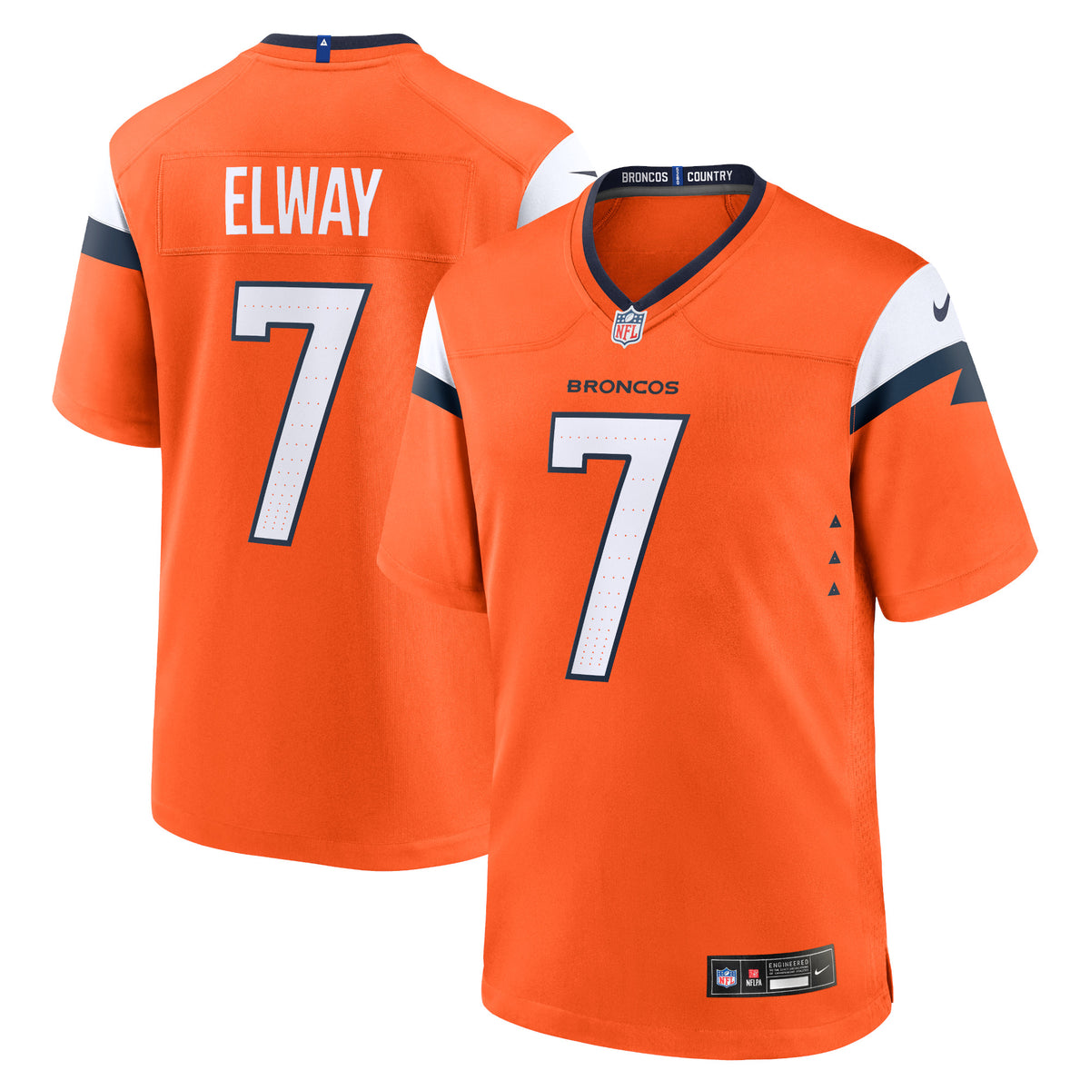 John Elway Denver Broncos Nike Mile High Collection Retired Player Game Jersey Orange