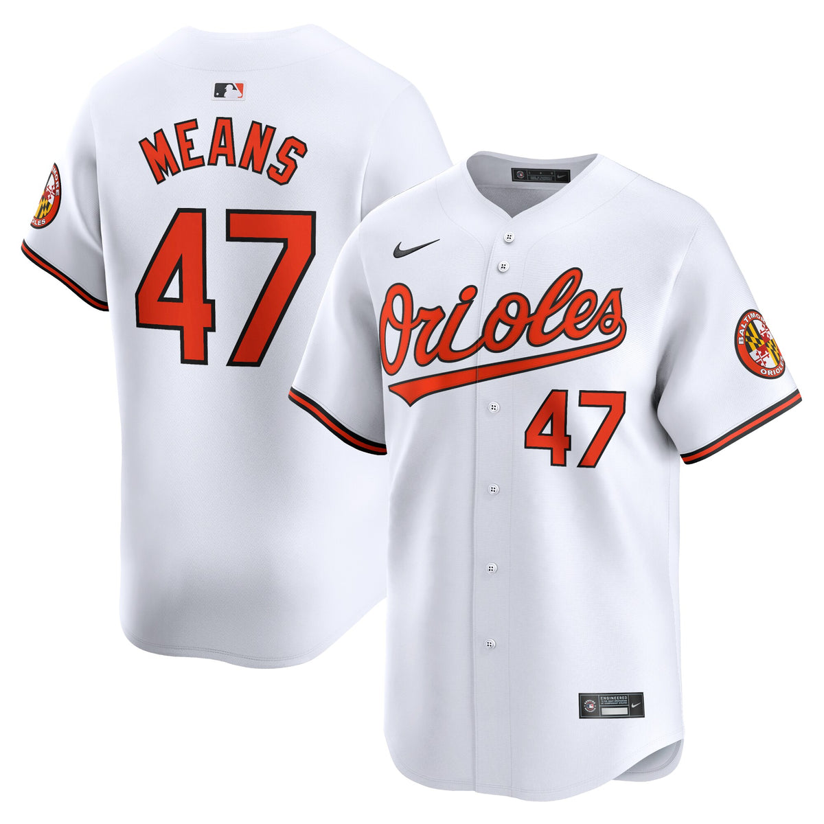 John Means Baltimore Orioles Nike Home Limited Player Jersey White